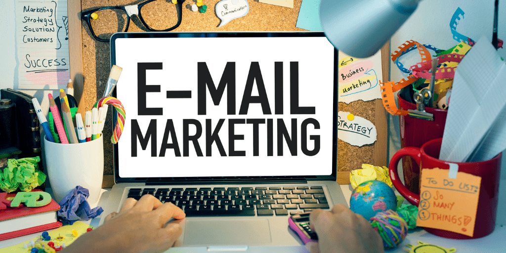Email Marketing on laptop